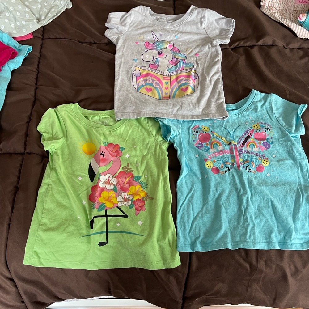 The Children's Place Graphic Tees - Green, Gray, Blue